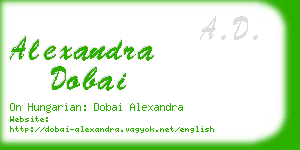 alexandra dobai business card